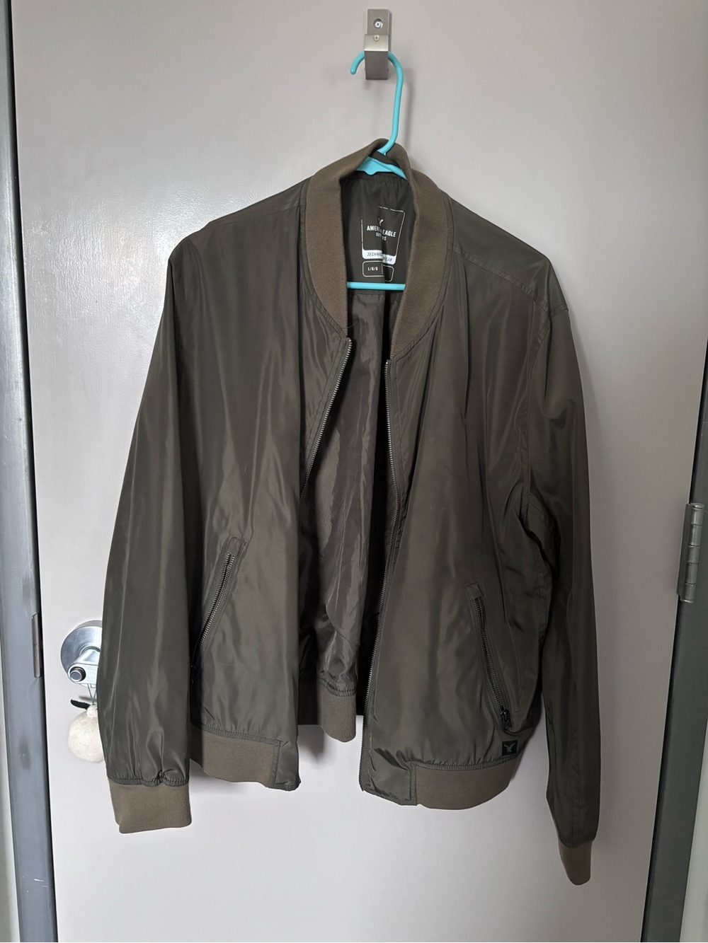 American Eagle Outfitters Olive Green Bomber Jacket